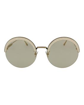 Bottega Veneta | Round-Frame Metal Sunglasses商品图片,2.7折×额外9折, 独家减免邮费, 额外九折