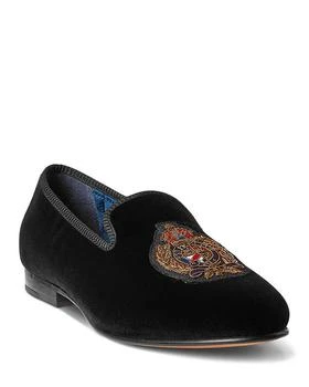 Ralph Lauren | Men's Paxton Crest Velvet Slipper,商家Bloomingdale's,价格¥1596