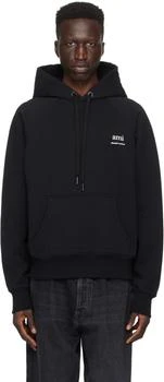 AMI | Black Printed Hoodie 