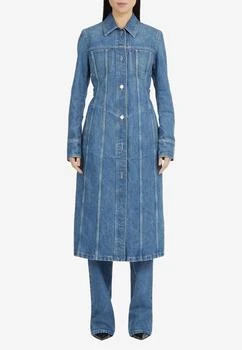 Salvatore Ferragamo | Midi Denim Shirt Dress,商家Thahab,价格¥10222