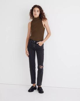 Madewell | The Petite Perfect Vintage Straight Jean in Rosella Wash: Ripped Edition商品图片,