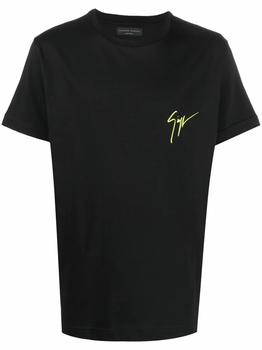 推荐Giuseppe Zanotti Design Men's Black Cotton T-Shirt商品