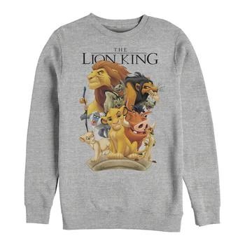 Disney | Disney Men's Lion King Pride Land Characters, Crewneck Fleece 