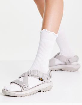 推荐Teva Hurricane Verge chunky buckle sandals in silver cloud商品