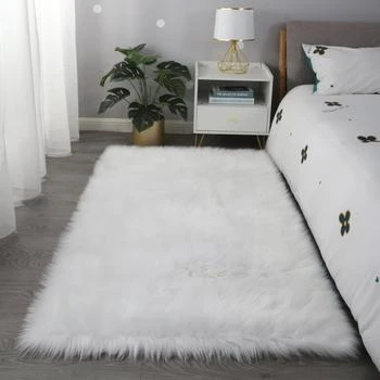 Simplie Fun | "Cozy Collection" Ultra Soft Fluffy Faux Fur Sheepskin Area Rug,商家Premium Outlets,价格¥810