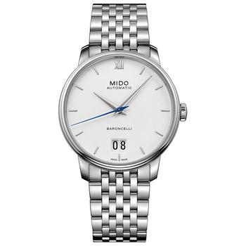 MIDO | Men's Swiss Automatic Baroncelli III Stainless Steel Bracelet Watch 40mm商品图片,