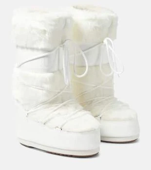 Moon Boot | Icon faux fur-trimmed snow boots,商家MyTheresa,价格¥1747