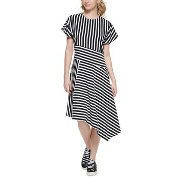推荐Women's Striped Asymmetrical-Hem Dress商品