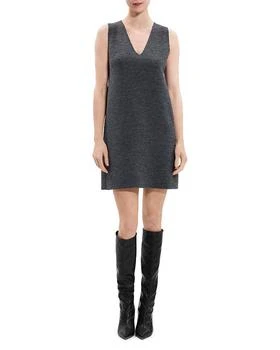 Theory | Double Face Wool Reversible Shift Mini Dress 2.9折