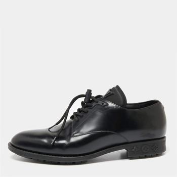 lv男鞋, [二手商品] Louis Vuitton | Louis Vuitton Black Leather Lace-Up Derby Size 42商品图片 6.3折