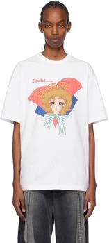 pushBUTTON | SSENSE Exclusive White Soulful Crying Girl T-Shirt,商家Ssense US,价格¥918