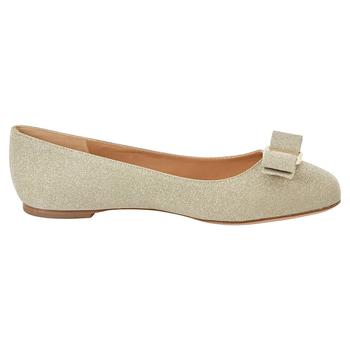 菲拉格慕女鞋, Salvatore Ferragamo | Carla Vara Bow Glitter Ballet Flats商品图片 5.5折
