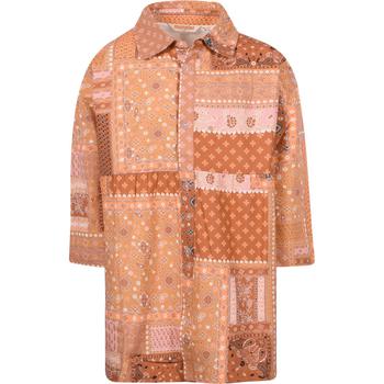 monster, Munster | Patchwork paisley print shirt dress in brown商品图片 3.9折起×额外7.5折, 额外七五折