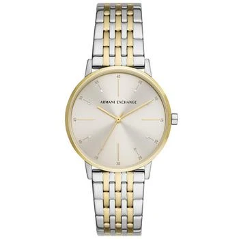 Armani Exchange | Women's Lola Three Hand Two-Tone Stainless Steel Watch 36mm 