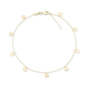 Macy's | Polished Dangle Disc Ankle Bracelet in 10k Gold,商家Macy's,价格¥4461
