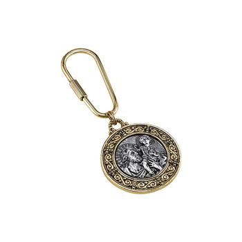 商品Symbols of Faith | 14K Gold-Dipped and Silver-Tone St. Christopher Key Fob,商家Macy's,价格¥241图片