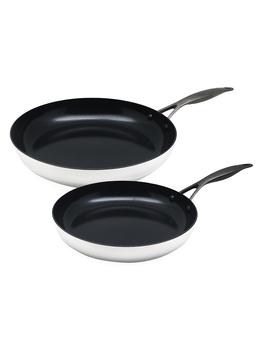 商品Greenpan | Venice Noir Ceramic Nonstick 2-Piece 10-Inch & 12-Inch Open Fry Pan Set,商家Saks Fifth Avenue,价格¥1209图片