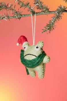 Urban Outfitters | Festive Frog Felt Ornament商品图片,额外8.7折, 额外八七折