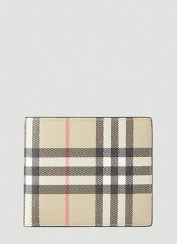 巴宝莉男包真假, Burberry | Bifold Check Wallet in Beige商品图片 