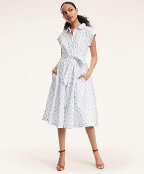 Brooks Brothers | Cotton Jacquard Cherry Shirt Dress商品图片,5折
