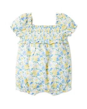 Janie and Jack | Janie and Jack The Lily Floral Smocked Baby Romper,商家Premium Outlets,价格¥266