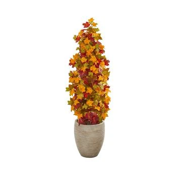 NEARLY NATURAL | 42in. Autumn Maple Artificial Tree in Sand Colored Planter,商家Macy's,价格¥2170