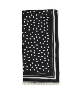 Dolce & Gabbana | Dolce & Gabbana Scarves & Wraps in Pois Bianco Fdo Nero,商家Modayn,价格¥3457