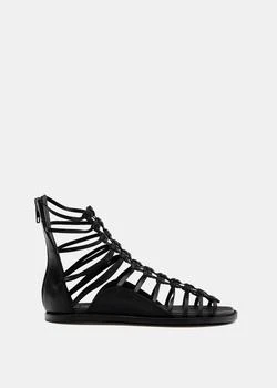 推荐Ann Demeulemeester Black Woven Strap Flats商品