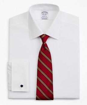 Brooks Brothers | Stretch Regent Regular-Fit  Dress Shirt, Non-Iron Pinpoint Ainsley Collar French Cuff Pinpoint商品图片,