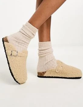 推荐Glamorous teddy mules in camel商品