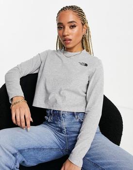 The North Face | The North Face Cropped long sleeve t-shirt in grey商品图片,5.9折×额外8折, 额外八折