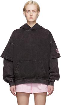 alexander wang卫衣, Alexander Wang | Purple Acid Wash Hoodie商品图片 6.1折