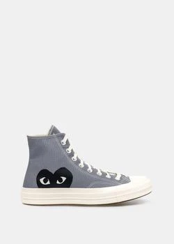 推荐Comme des Garçons Play Grey Converse Black Heart Chuck 70 Sneakers商品