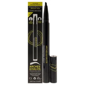 Arches and Halos | Angled Bristle Tip Waterproof Brow Pen - Dark Brown by Arches and Halos for Women - 0.051 oz Eyebrow Pencil,商家Premium Outlets,价格¥118