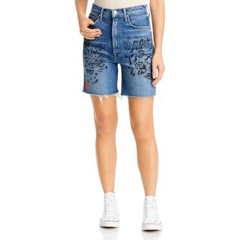 推荐Mother Womens Smokin Frayed Hem High Waist Cutoff Shorts商品