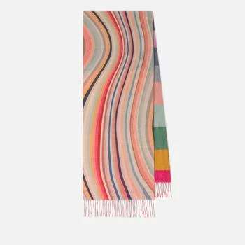 推荐Paul Smith Swirl Striped Wool And Cashmere-Blend Scarf商品