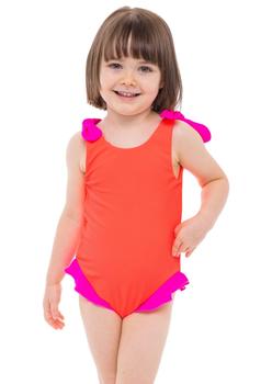 商品Lulu Girls One Piece Swimsuit - Heatwave Neon Coral,商家Premium Outlets,价格¥256图片