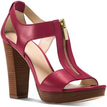 时尚michael kors cece女装, Michael Kors | MICHAEL Michael Kors Womens Berkley Leather Cut-Out Dress Sandals商品图片 7.6折