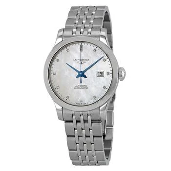 Longines | Record Automatic Chronometer Diamond White Mother of Pearl Dial Ladies Watch L2.321.4.87.6 7折, 满$75减$5, 满减