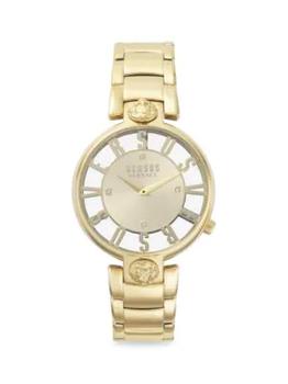 Versus Versace | Kirstenhof 36MM Goldtone IP Stainless Steel & Crystal Bracelet Watch商品图片,5折