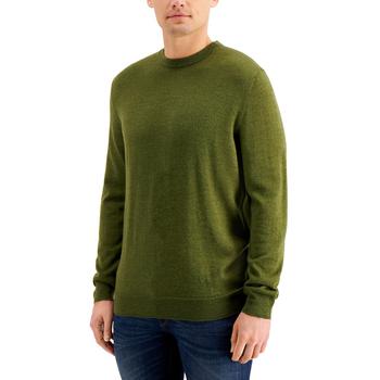 Club Room | Men's Solid Crew Neck Merino Wool Blend Sweater, Created for Macy's商品图片,3.9折