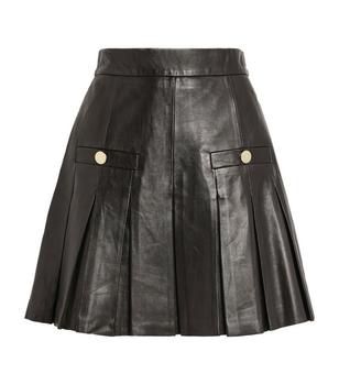 推荐Leather Pleated Skirt商品