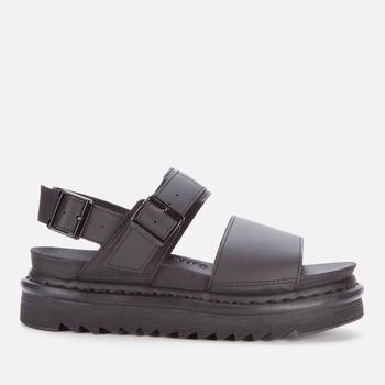 dr. martens凉鞋, Dr. Martens | Dr. Martens Women's Voss Leather Double Strap Sandals - Black商品图片 