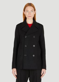 圣罗兰外套, Yves Saint Laurent | Double Breasted Peacoat Jacket in Black商品图片 