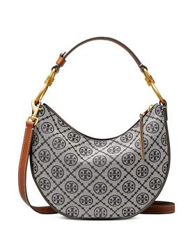 tory burch tote, Tory Burch | T Monogram Mini Jacquard Crescent Bag商品图片 