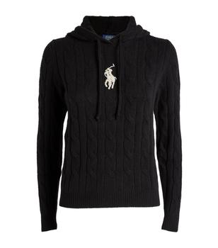 推荐Cable Knit Polo Pony Hoodie商品