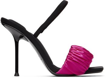alexander wang鞋真假, Alexander Wang | Pink Scrunchie Jessie Heeled Sandals商品图片 8折