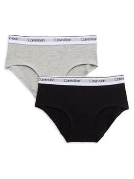 Calvin Klein | Girl's 2-Pack Logo Hipster Briefs,商家Saks OFF 5TH,价格¥85