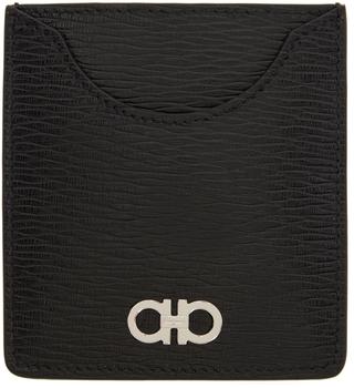 gancini, Salvatore Ferragamo | Black Gancini Card Holder商品图片 额外8.5折, 额外八五折