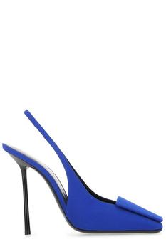 ysl高跟鞋评价, Yves Saint Laurent | Saint Laurent George Square Toe Slingback Pumps商品图片 5.9折起